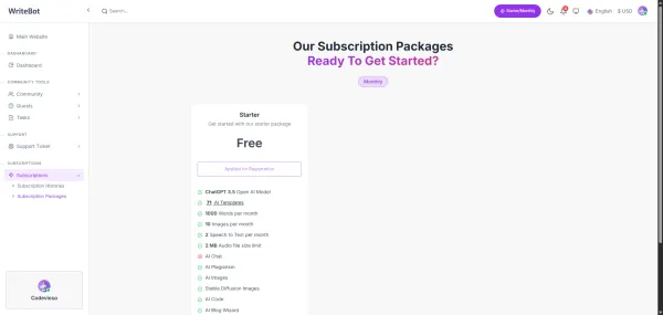Subscription Packages