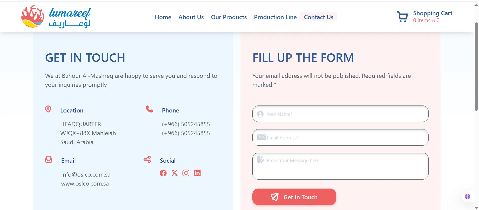 Seafood Processing Platform - contact-us