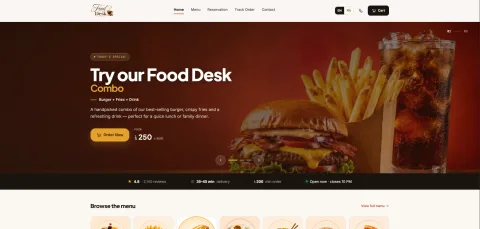 Restaurant Public site preview