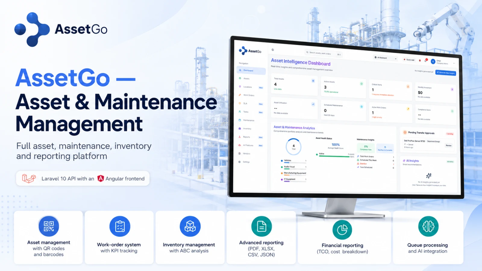 AssetGo — Asset & Maintenance Management — screenshot 1
