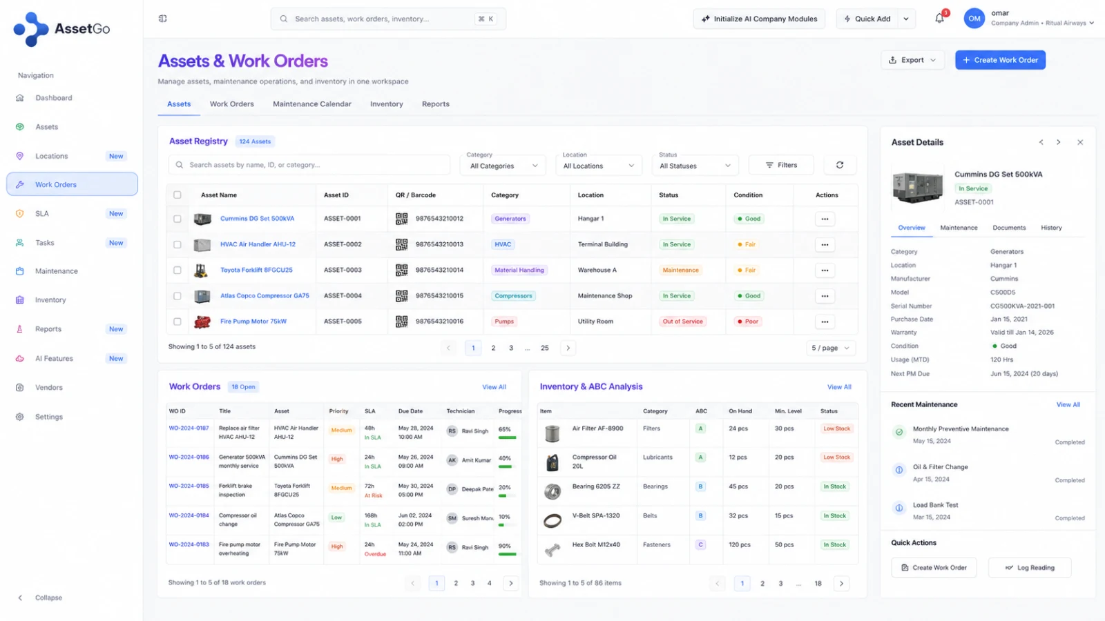 AssetGo — Asset & Maintenance Management — screenshot 3