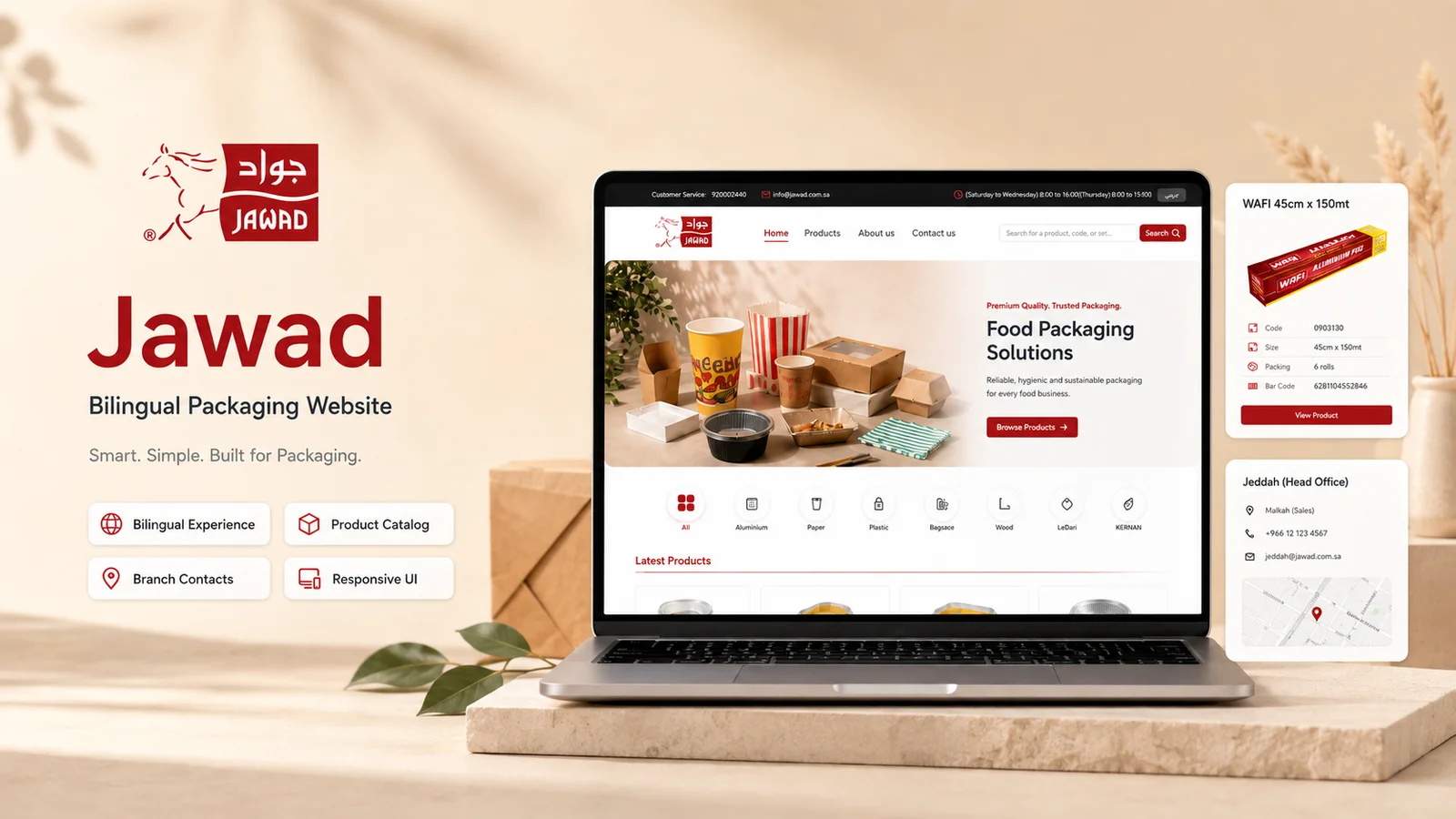 B2B Food Packaging Product Catalog Platform — screenshot 1
