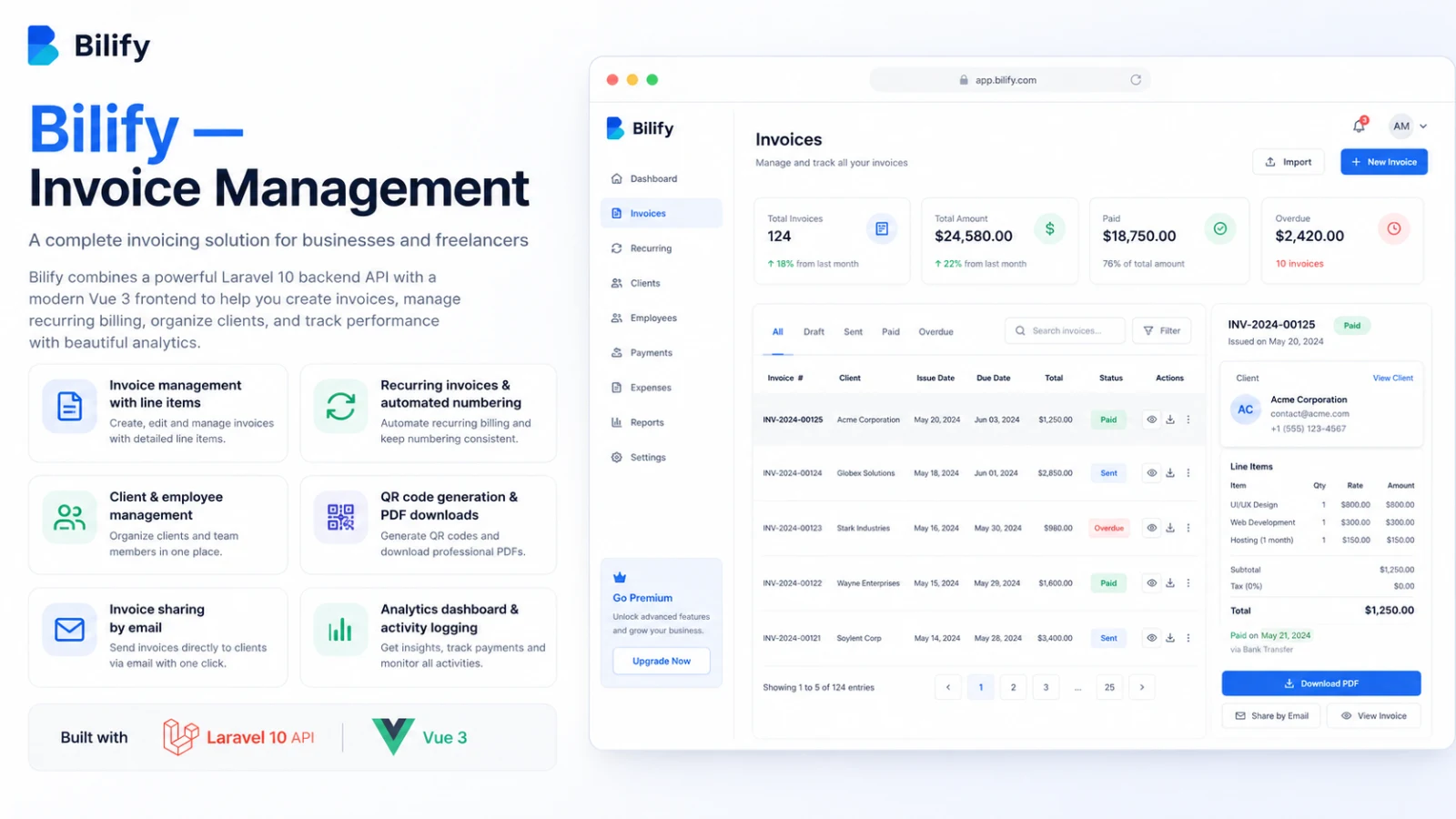 Bilify — Invoice Management