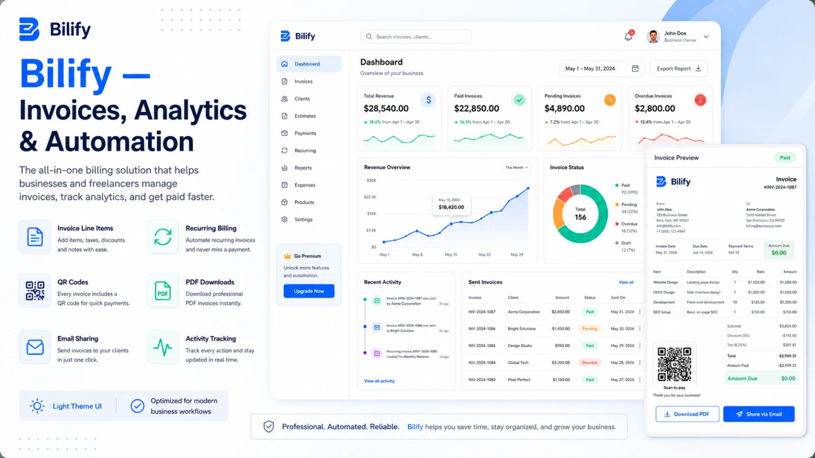 Bilify — Invoice Management — screenshot 3