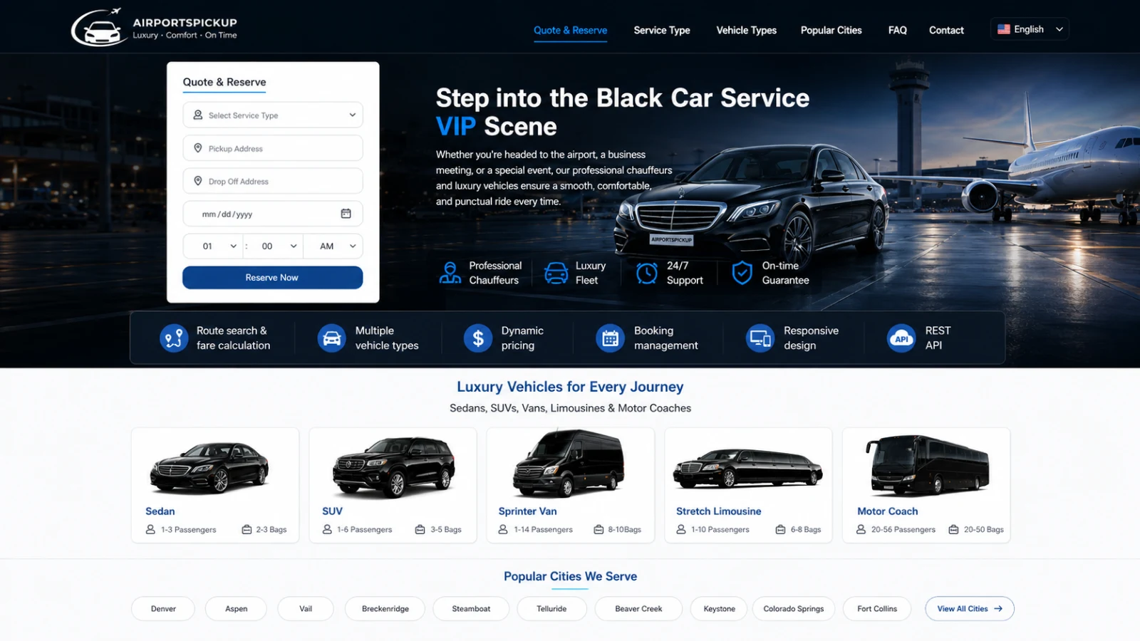 Black Limousine — Booking Platform — screenshot 2