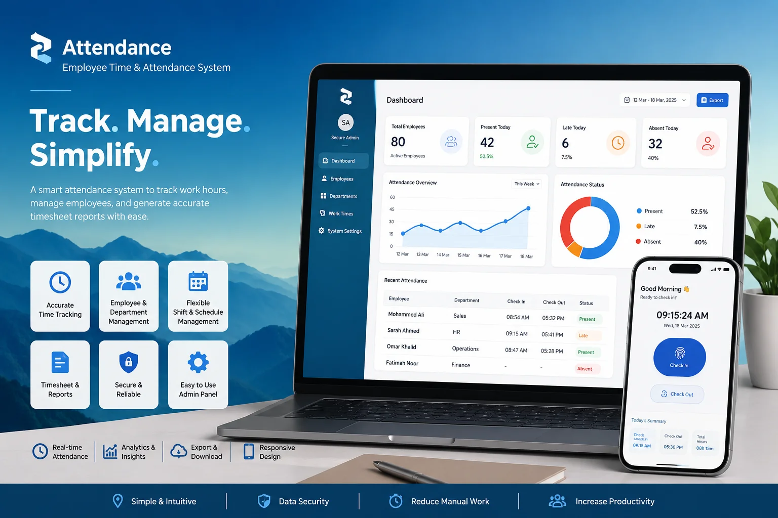 Employee Attendance & Time Tracking System
