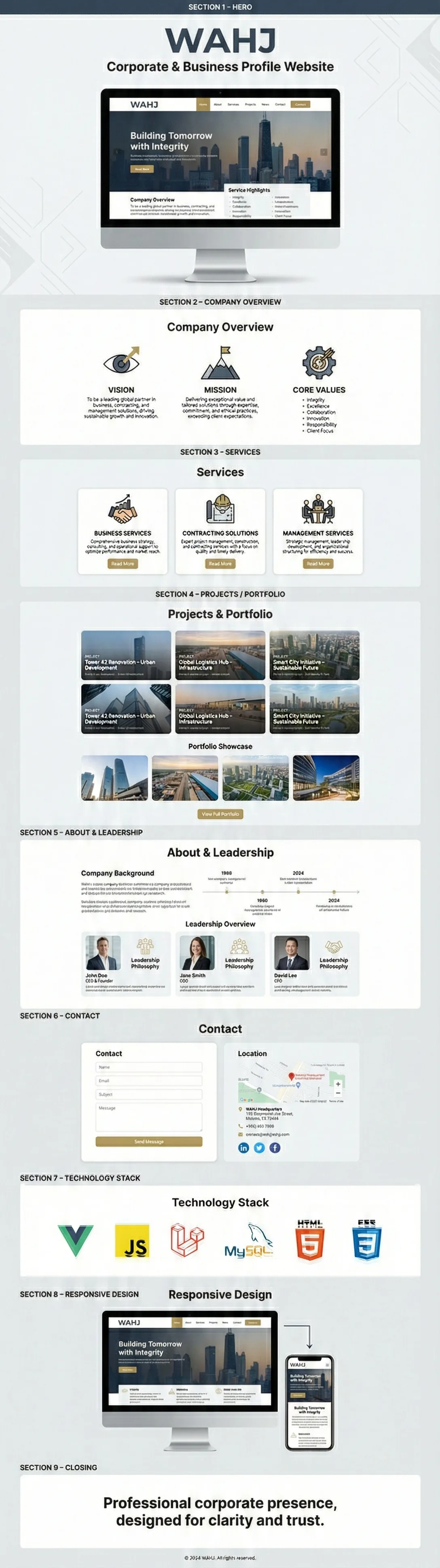 Professional Services Firm — Corporate Profile — screenshot 2